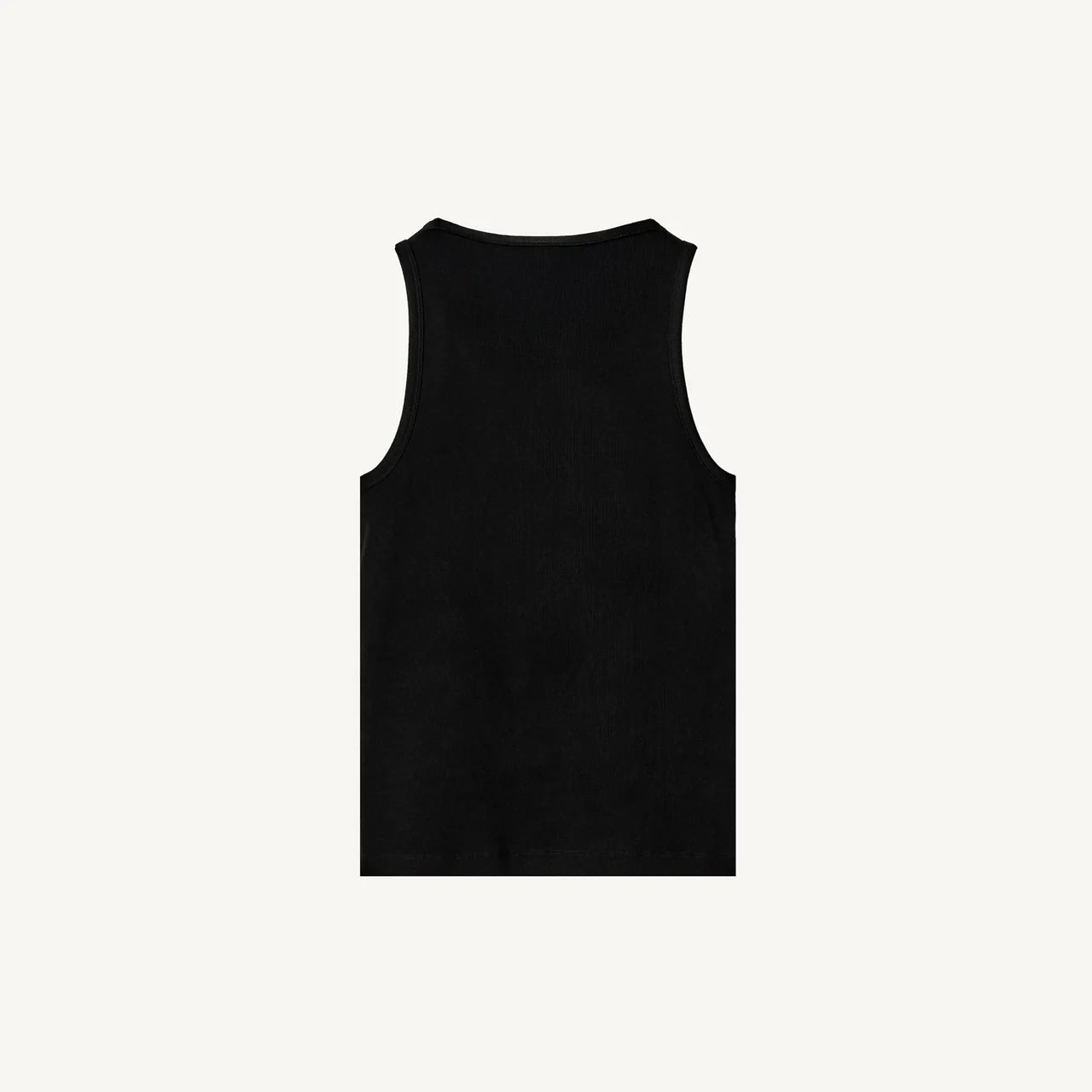 Slim Ribbed Tank (BLACK)