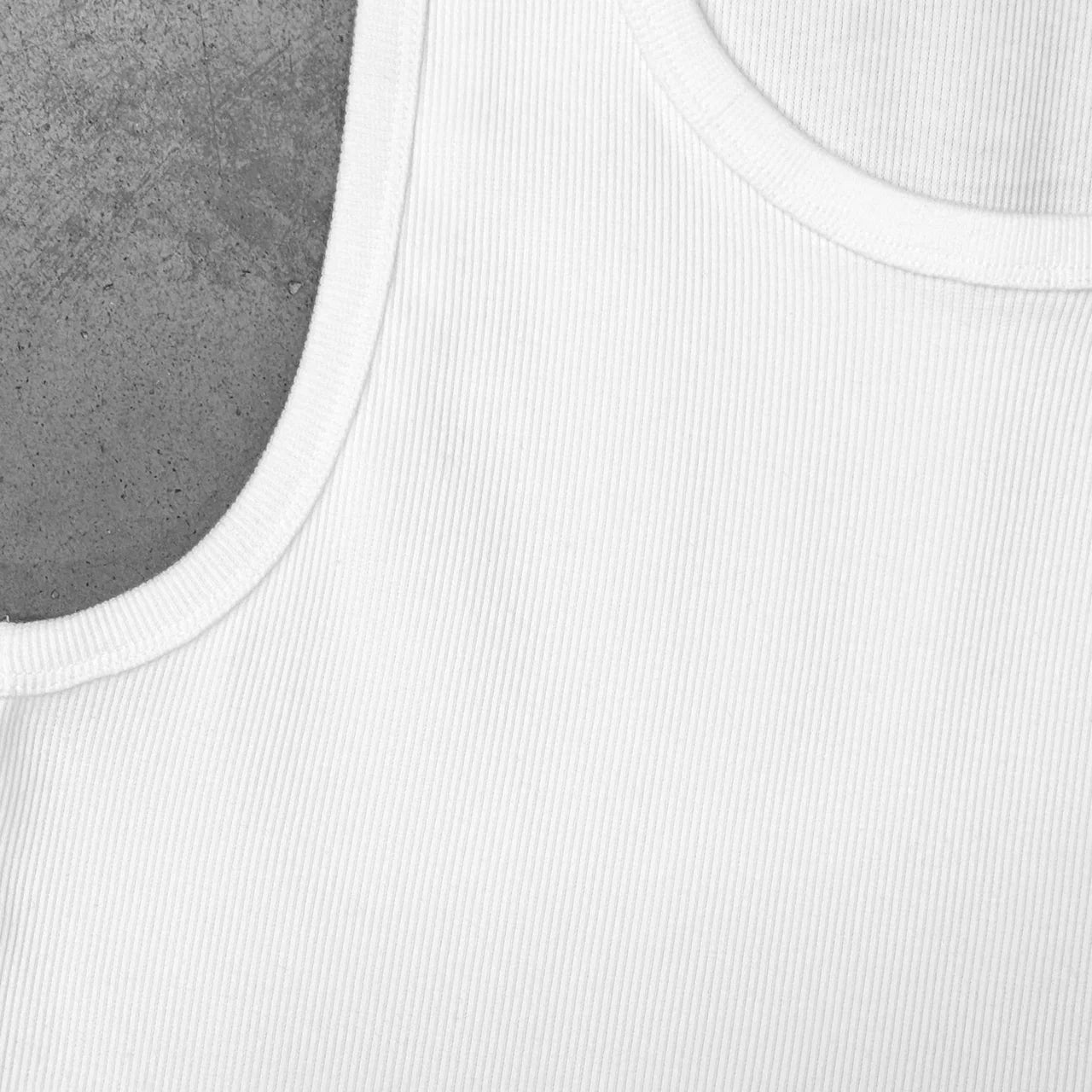 Slim Ribbed Tank (Branco)
