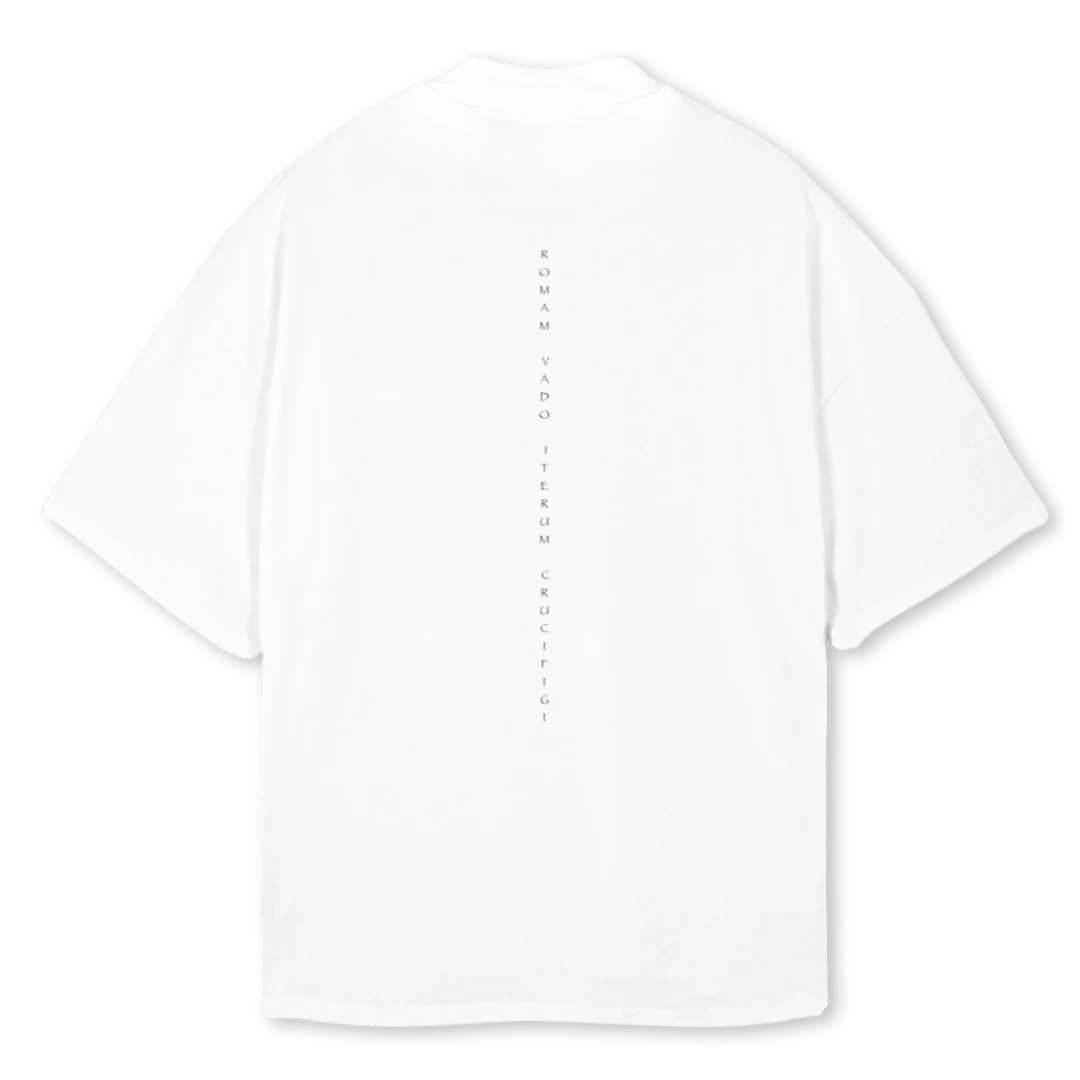 T-Shirt Signature Oversized "QUO VADIS" WHITE (Edição Limitada)