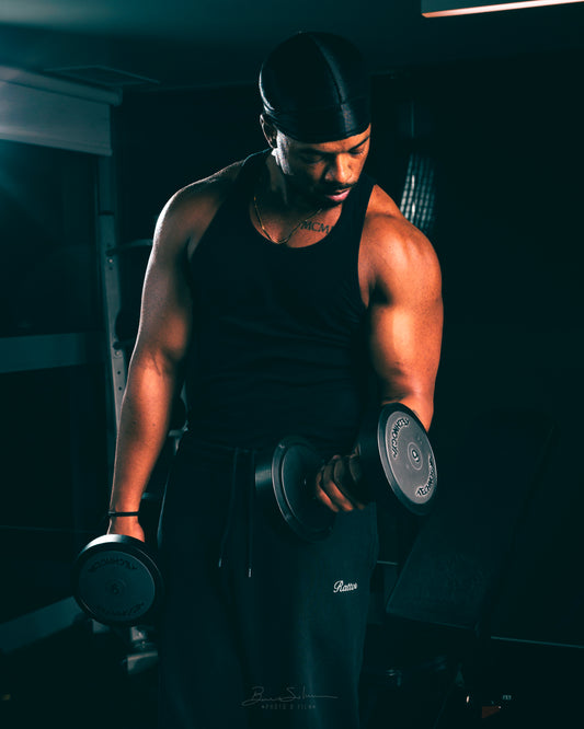 Slim Ribbed Tank (BLACK)
